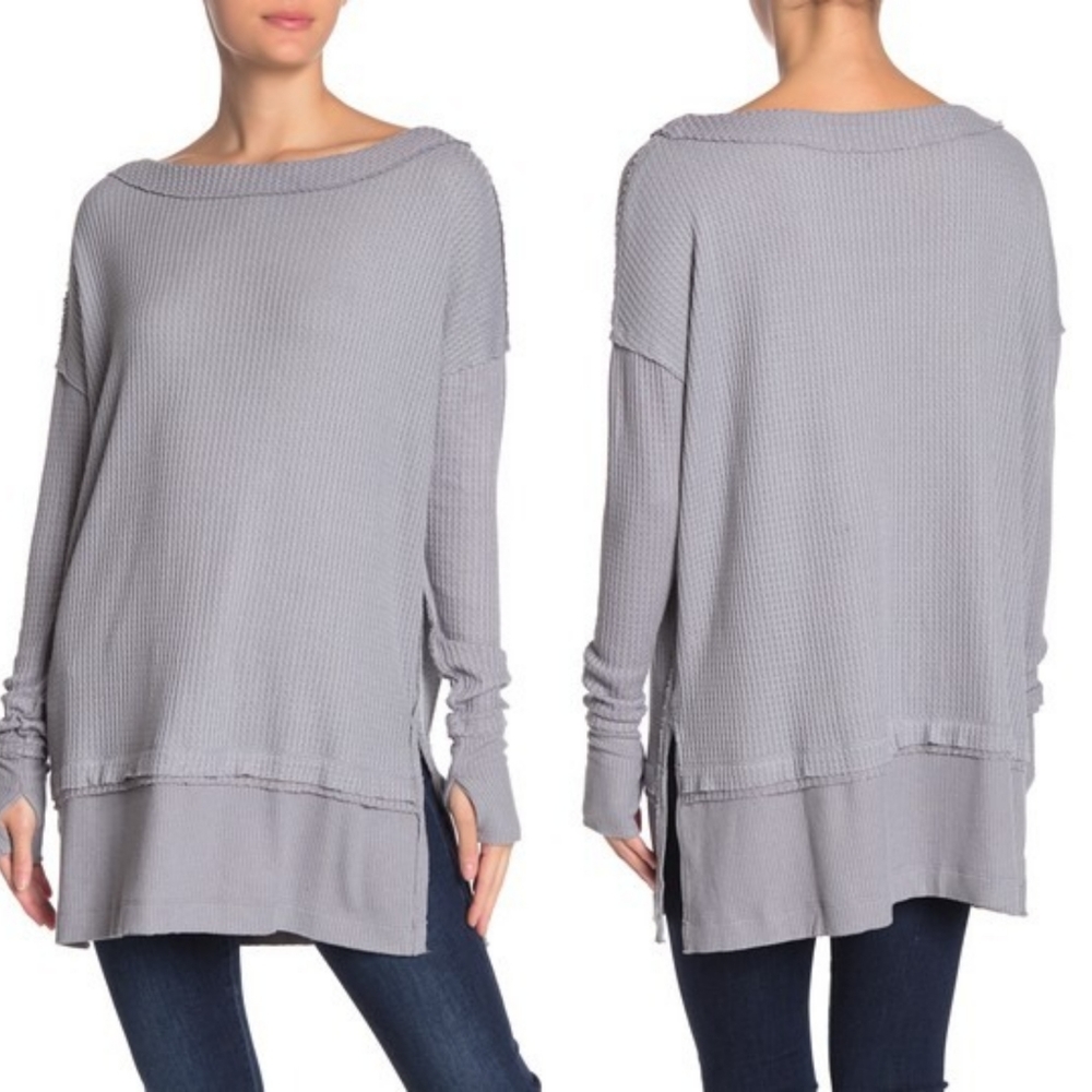 Free People North Shore Thermal Knit Tunic Top
